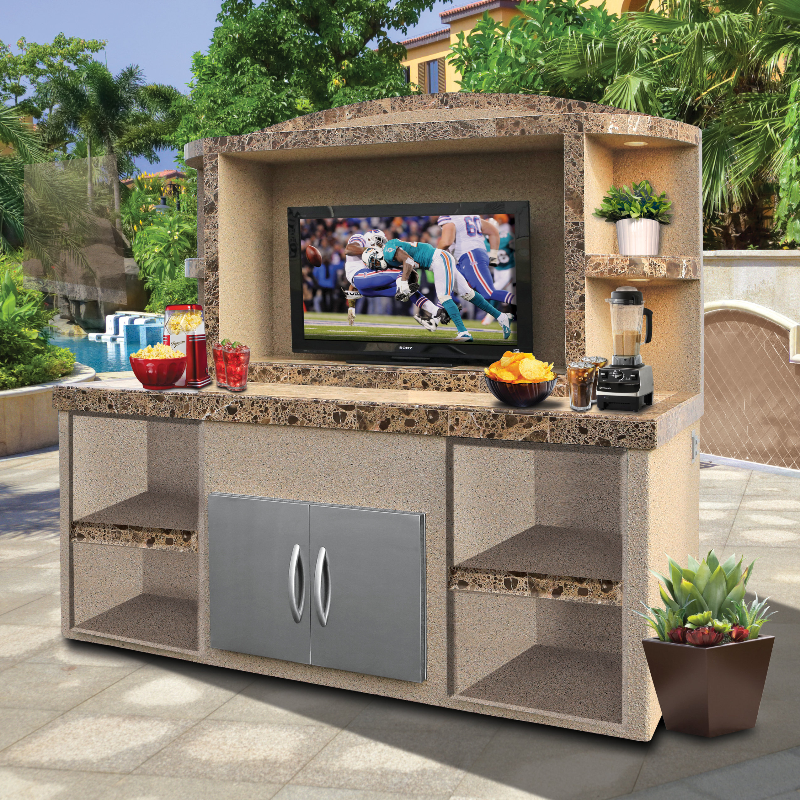 Outdoor tv entertainment center discount